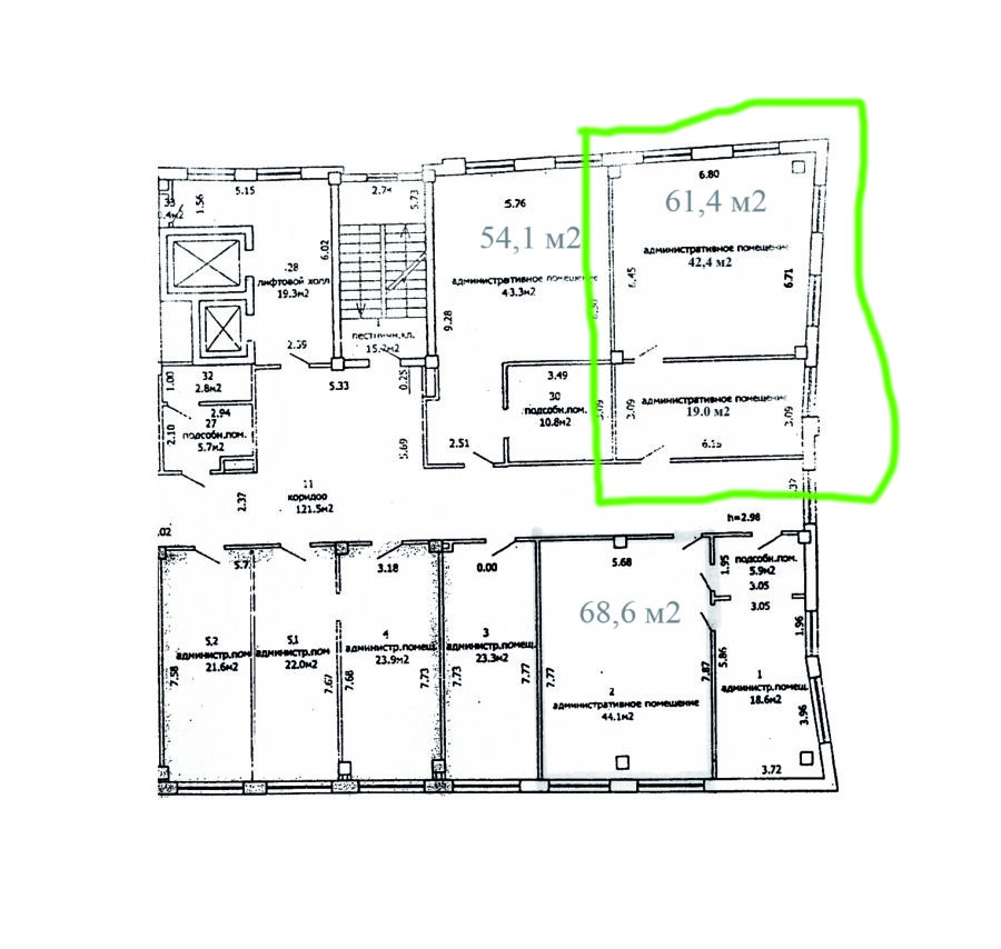 1 План(1) офис в аренду улица Краснозвездная 18б Минск